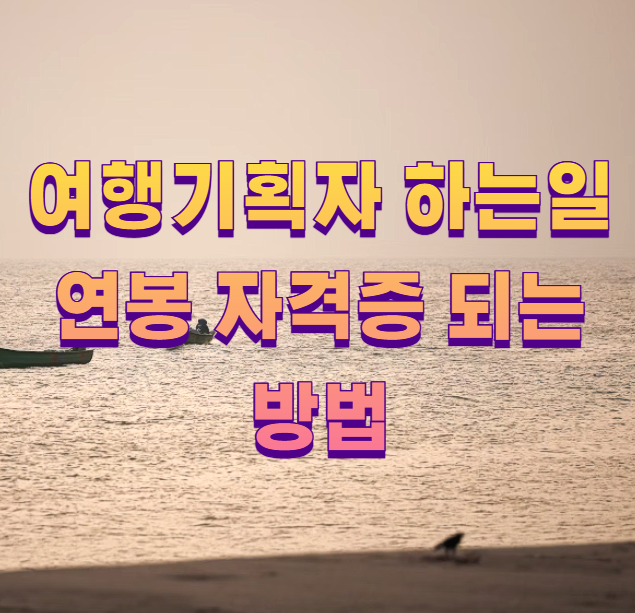 여행기획자 하는일 연봉 자격증 되는방법