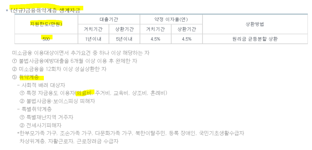 신한미소금융 의료비 300만원 대출 방법, 사회적배려대상자 대출 신청방법