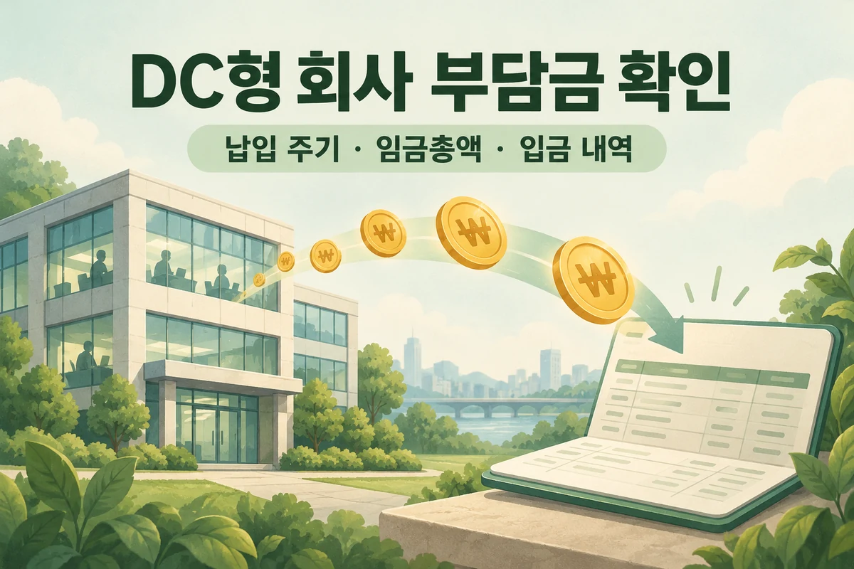 DC형 회사 부담금 확인