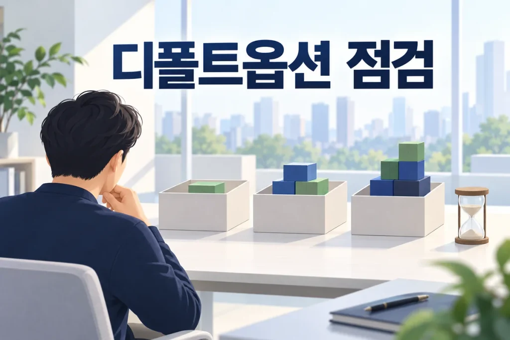 퇴직연금 디폴트옵션 점검, 상품 선택과 실제 운용 상태를 구분하는 법